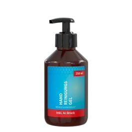 Handreinigungsgel, 250 ml, Body Label (R-PET) Handreinigungsgel, 250 ml, Body Label (R-PET)
