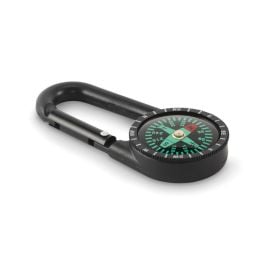 Outdoor-Kompass mit Karabiner in schwarz Outdoor-Kompass mit Karabiner in schwarz