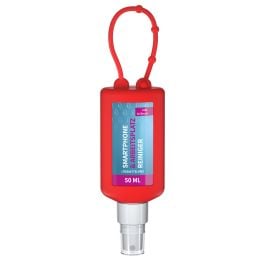 Smartphone und Arbeitsplatz-Reiniger, 50 ml Bumper rot, Body Label (R-PET) Smartphone und Arbeitsplatz-Reiniger, 50 ml Bumper rot, Body Label (R-PET)