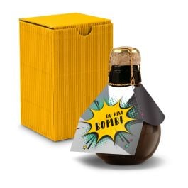 Origineller Sekt Du bist Bombe- Karton Gelb, 125 ml Origineller Sekt Du bist Bombe- Karton Gelb, 125 ml