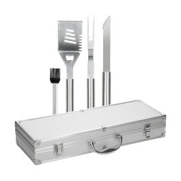 Grillset 'Deluxe' - silber