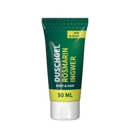 Duschgel Rosmarin-Ingwer, 50 ml Tube0 Duschgel Rosmarin-Ingwer, 50 ml Tube0