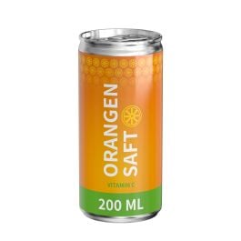 Orangensaft, 200 ml, Body Label Orangensaft, 200 ml, Body Label