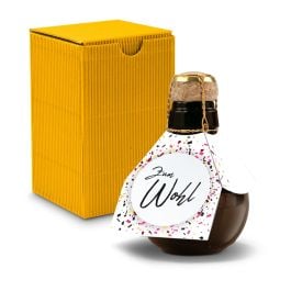 Origineller Sekt Zum Wohl- Karton Gelb, 125 ml Origineller Sekt Zum Wohl- Karton Gelb, 125 ml