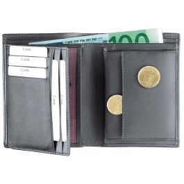 Kombibörse - schwarz, Pelli-Rindnappaleder Kombibörse - schwarz, Pelli-Rindnappaleder