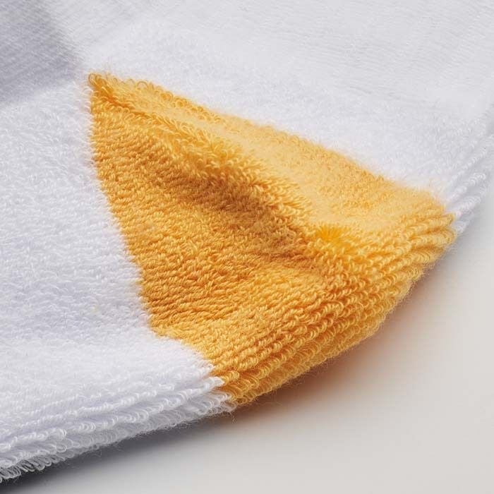 Hochwertige gestrickte Socke in Nahaufnahme