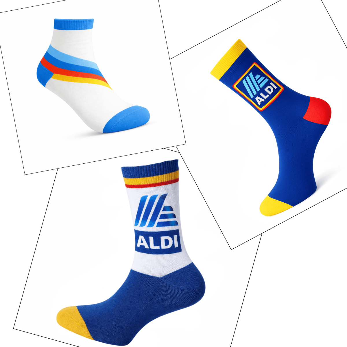 Individuell designte Aldi Socken