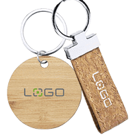 Holz und Korkschlüsselanhänger